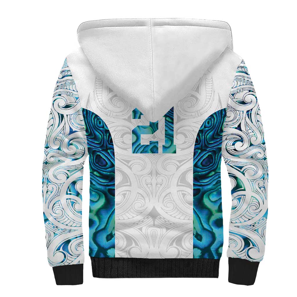 Custom New Zealand Aotearoa Sherpa Hoodie Maori Paua Shell Indigenous LT9 - Polynesian Pride