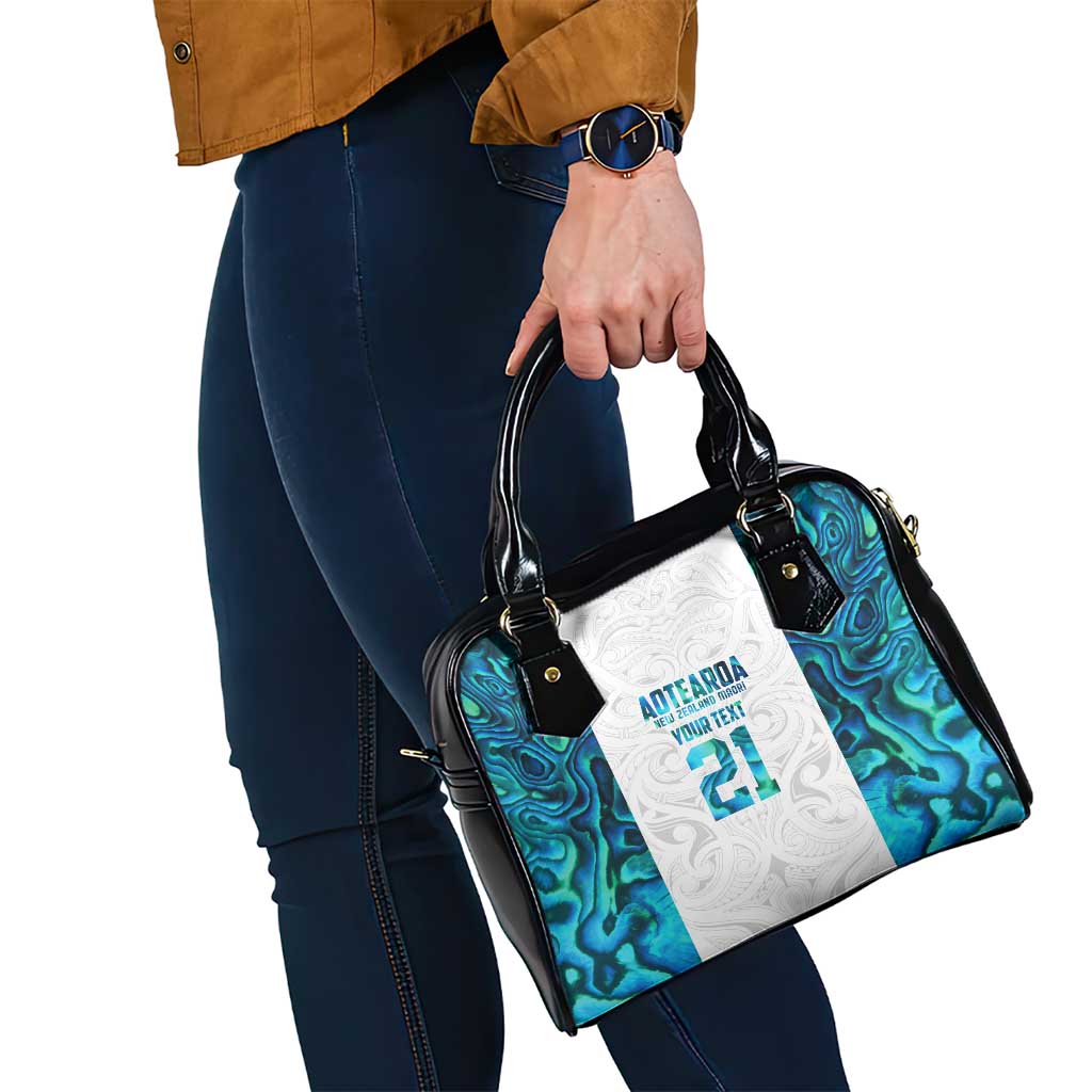 Custom New Zealand Aotearoa Shoulder Handbag Maori Paua Shell Indigenous - Polynesian Pride