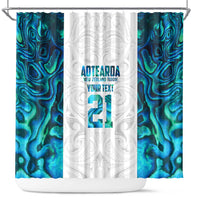 Custom New Zealand Aotearoa Shower Curtain Maori Paua Shell Indigenous - Polynesian Pride
