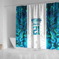 Custom New Zealand Aotearoa Shower Curtain Maori Paua Shell Indigenous - Polynesian Pride