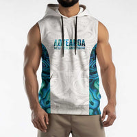 Custom New Zealand Aotearoa Sleeveless Hoodie Maori Paua Shell Indigenous LT9 - Polynesian Pride