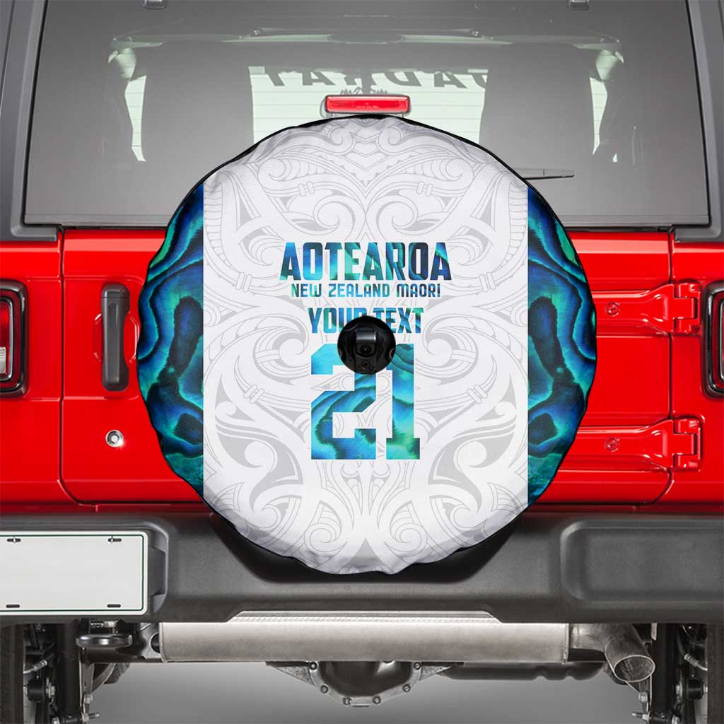 Custom New Zealand Aotearoa Spare Tire Cover Maori Paua Shell Indigenous - Polynesian Pride