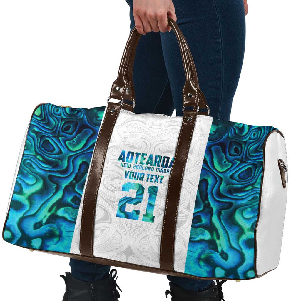 Custom New Zealand Aotearoa Travel Bag Maori Paua Shell Indigenous - Polynesian Pride