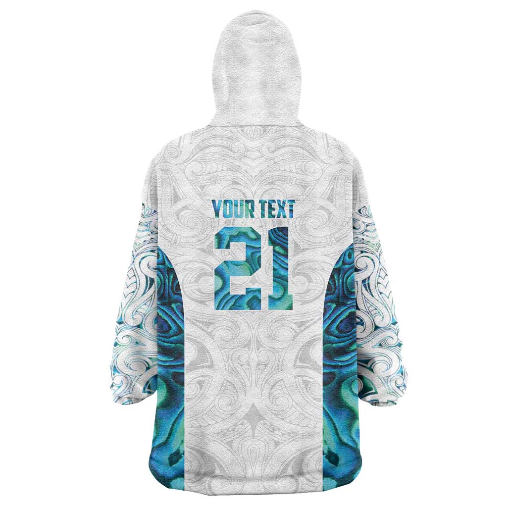 Custom New Zealand Aotearoa Wearable Blanket Hoodie Maori Paua Shell Indigenous LT9 - Polynesian Pride