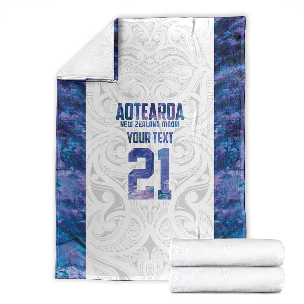 Custom New Zealand Aotearoa Blanket Purple Maori Paua Shell Indigenous - Polynesian Pride