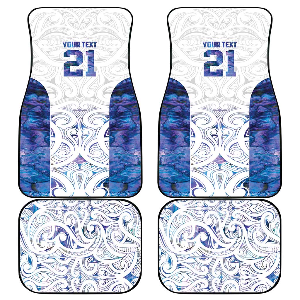 Custom New Zealand Aotearoa Car Mats Purple Maori Paua Shell Indigenous LT9 - Polynesian Pride