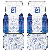 Custom New Zealand Aotearoa Car Mats Purple Maori Paua Shell Indigenous LT9 - Polynesian Pride