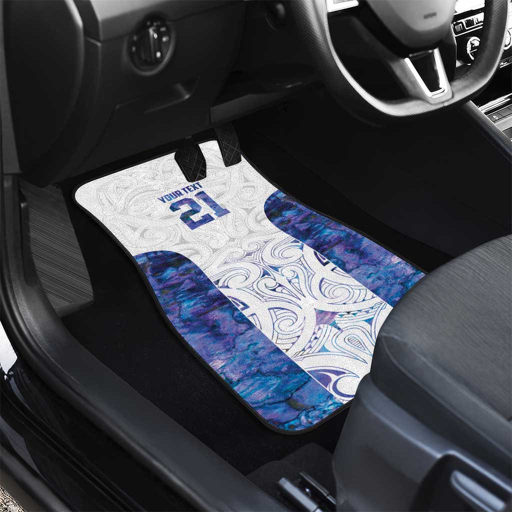 Custom New Zealand Aotearoa Car Mats Purple Maori Paua Shell Indigenous LT9 - Polynesian Pride