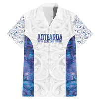 Custom New Zealand Aotearoa Family Matching Mermaid Dress and Hawaiian Shirt Purple Maori Paua Shell Indigenous - Polynesian Pride