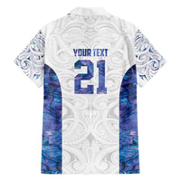 Custom New Zealand Aotearoa Family Matching Short Sleeve Bodycon Dress and Hawaiian Shirt Purple Maori Paua Shell Indigenous - Polynesian Pride