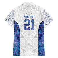 Custom New Zealand Aotearoa Family Matching Summer Maxi Dress and Hawaiian Shirt Purple Maori Paua Shell Indigenous - Polynesian Pride