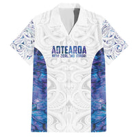 Custom New Zealand Aotearoa Hawaiian Shirt Purple Maori Paua Shell Indigenous LT9 Purple - Polynesian Pride