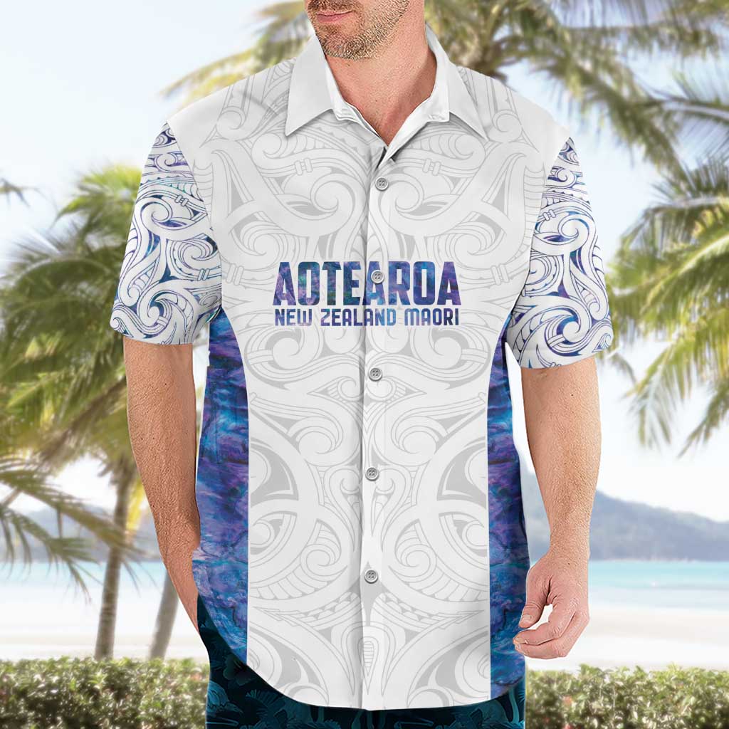 Custom New Zealand Aotearoa Hawaiian Shirt Purple Maori Paua Shell Indigenous LT9 - Polynesian Pride