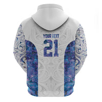 Custom New Zealand Aotearoa Hoodie Purple Maori Paua Shell Indigenous - Polynesian Pride
