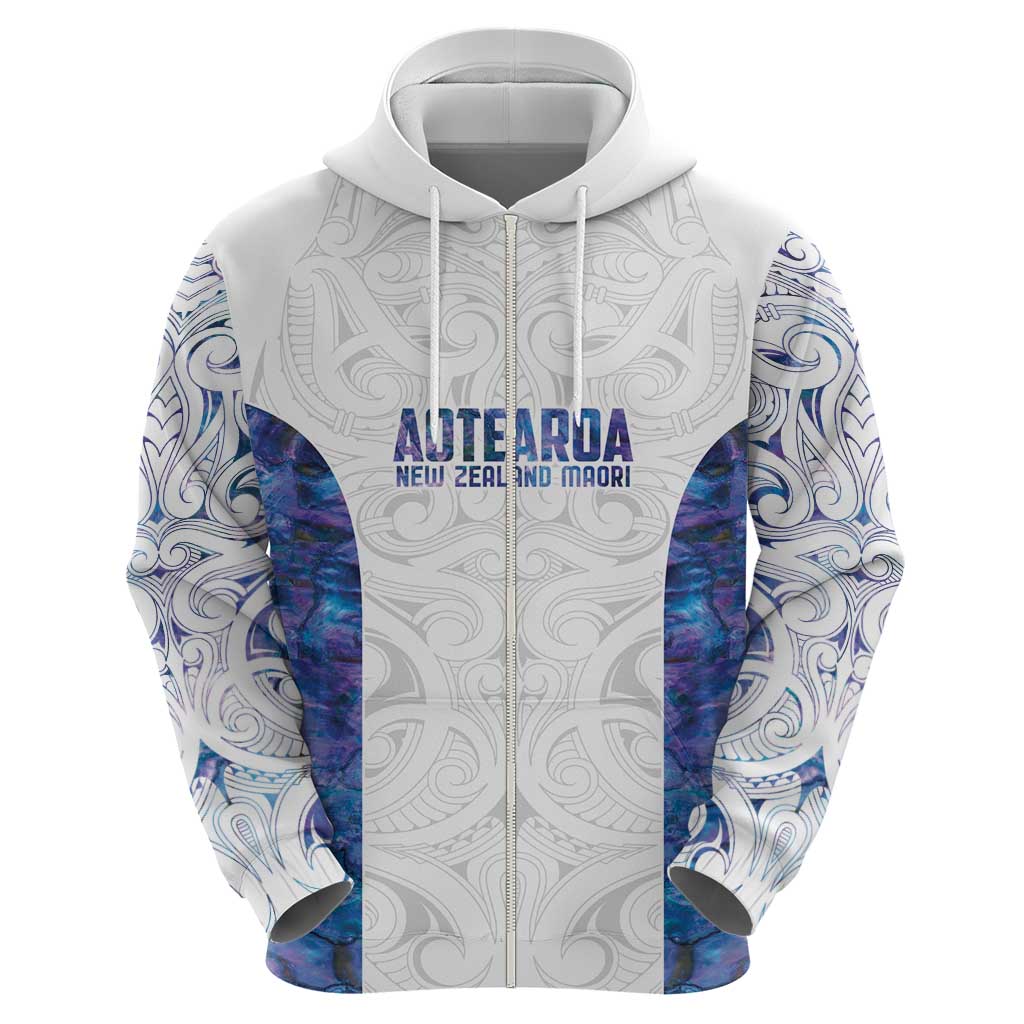 Custom New Zealand Aotearoa Hoodie Purple Maori Paua Shell Indigenous - Polynesian Pride
