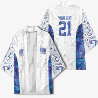 Custom New Zealand Aotearoa Kimono Purple Maori Paua Shell Indigenous - Polynesian Pride