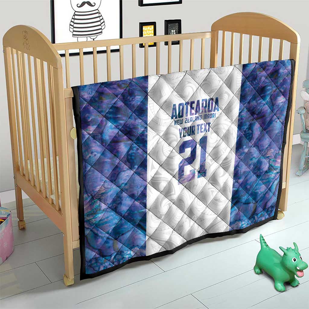 Custom New Zealand Aotearoa Quilt Purple Maori Paua Shell Indigenous - Polynesian Pride