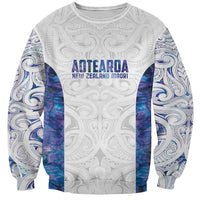 Custom New Zealand Aotearoa Sweatshirt Purple Maori Paua Shell Indigenous LT9 Unisex Purple - Polynesian Pride