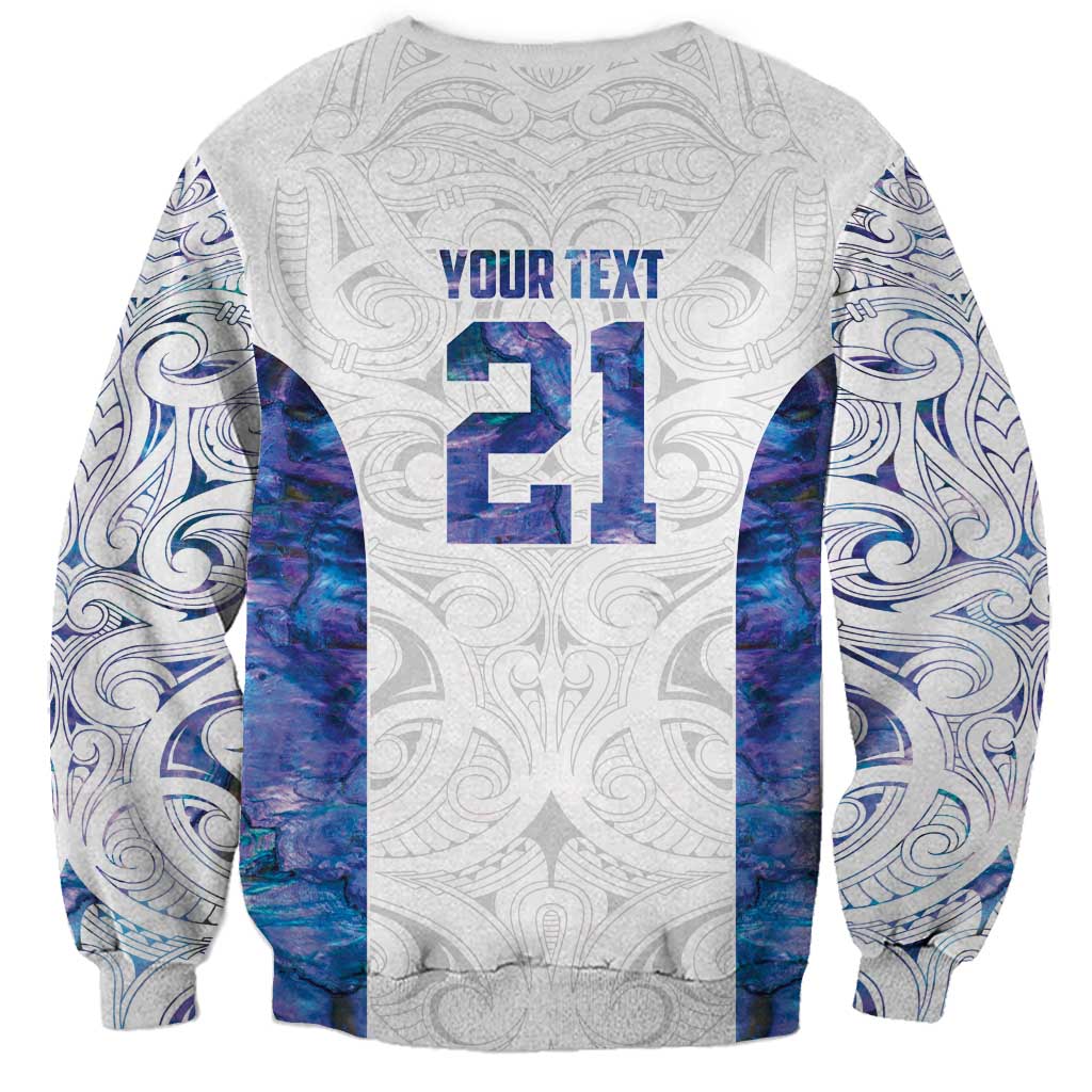 Custom New Zealand Aotearoa Sweatshirt Purple Maori Paua Shell Indigenous LT9 - Polynesian Pride