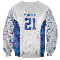 Custom New Zealand Aotearoa Sweatshirt Purple Maori Paua Shell Indigenous LT9 - Polynesian Pride