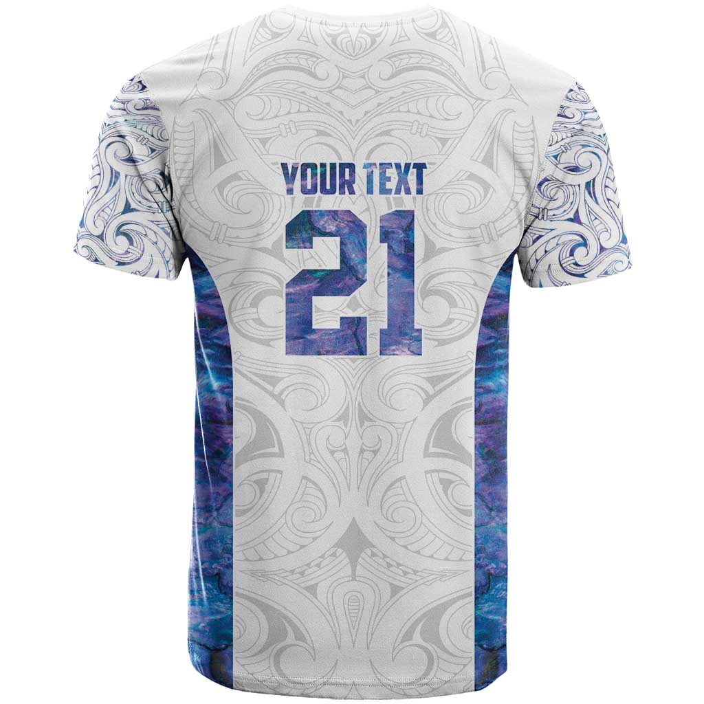 Custom New Zealand Aotearoa T Shirt Purple Maori Paua Shell Indigenous - Polynesian Pride