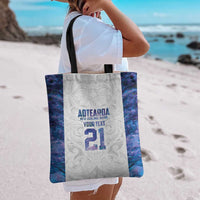 Custom New Zealand Aotearoa Tote Bag Purple Maori Paua Shell Indigenous LT9 - Polynesian Pride