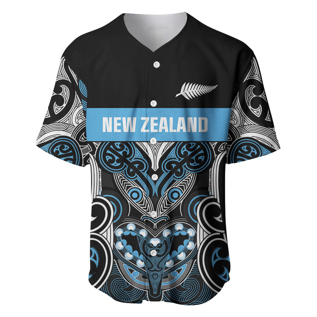 World Cricket Custom New Zealand Baseball Jersey Kia kaha nga Potae Pango LT9 Black - Polynesian Pride