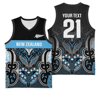 World Cricket Custom New Zealand Basketball Jersey Kia kaha nga Potae Pango LT9 - Polynesian Pride