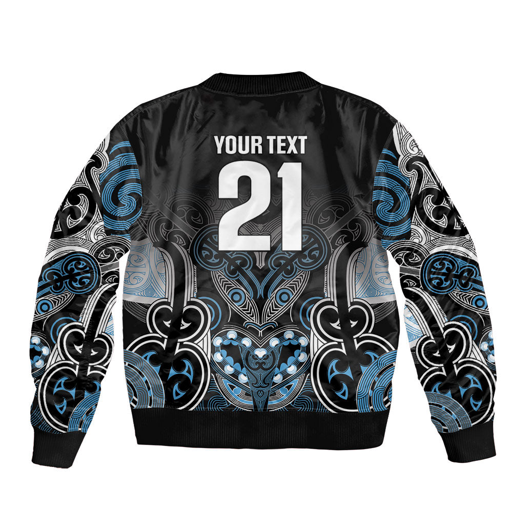 World Cricket Custom New Zealand Bomber Jacket Kia kaha nga Potae Pango LT9 - Polynesian Pride