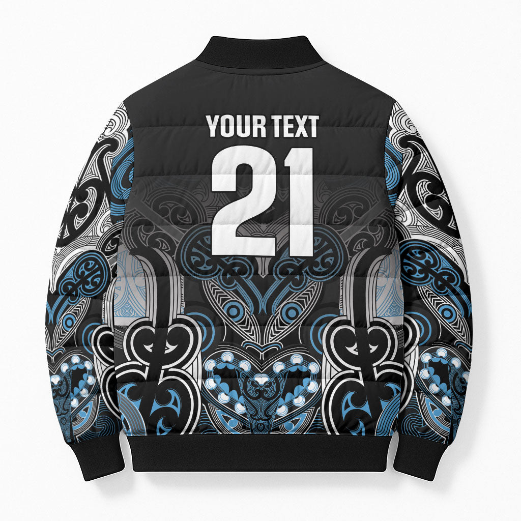 World Cricket Custom New Zealand Bomber Puffer Jacket Kia kaha nga Potae Pango LT9 - Polynesian Pride