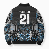 World Cricket Custom New Zealand Bomber Puffer Jacket Kia kaha nga Potae Pango LT9 - Polynesian Pride