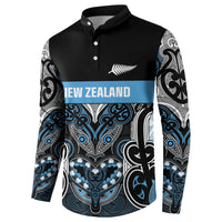 World Cricket Custom New Zealand Button Sweatshirt Kia kaha nga Potae Pango LT9 - Polynesian Pride