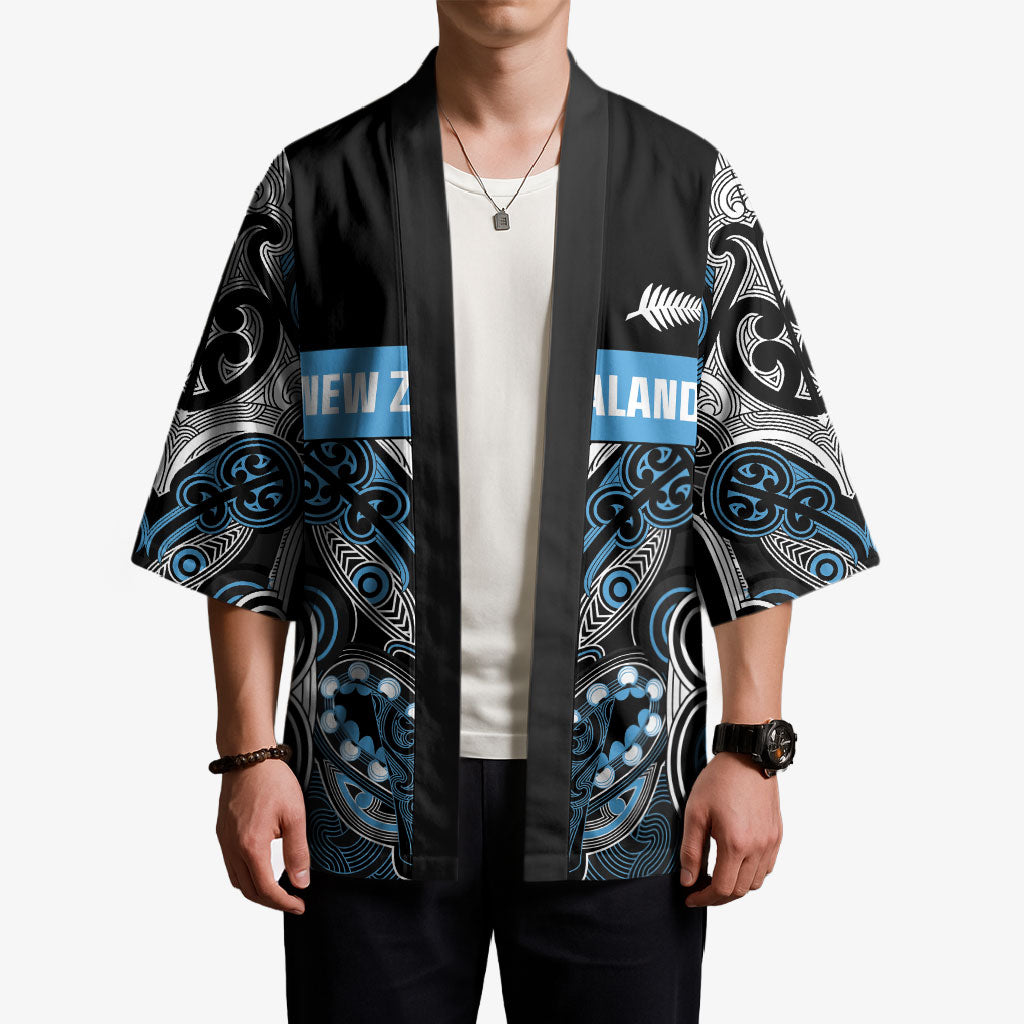 World Cricket Custom New Zealand Kimono Kia kaha nga Potae Pango LT9 - Polynesian Pride