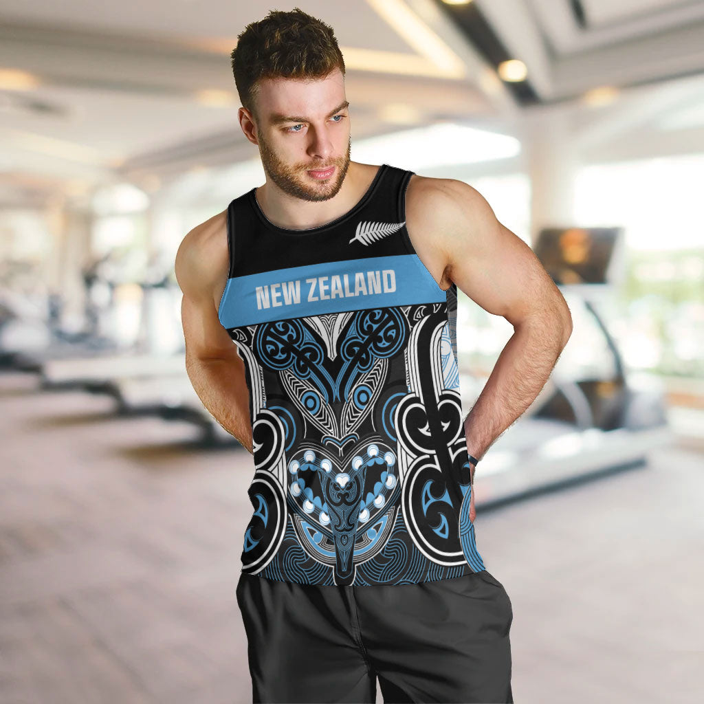 World Cricket Custom New Zealand Men Tank Top Kia kaha nga Potae Pango LT9 Black - Polynesian Pride