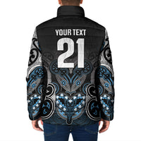 World Cricket Custom New Zealand Padded Jacket Kia kaha nga Potae Pango LT9 - Polynesian Pride