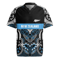 World Cricket Custom New Zealand Rugby Jersey Kia kaha nga Potae Pango LT9 Black - Polynesian Pride