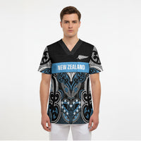 World Cricket Custom New Zealand Scrub Top Kia kaha nga Potae Pango LT9 - Polynesian Pride