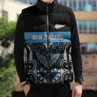 World Cricket Custom New Zealand Sleeveless Puffer Jacket Kia kaha nga Potae Pango LT9 - Polynesian Pride