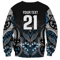 World Cricket Custom New Zealand Sweatshirt Kia kaha nga Potae Pango LT9 - Polynesian Pride