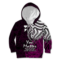 Your Matter Suicide Prevention Kid Hoodie Pink Polynesian Tribal LT9 Hoodie Pink - Polynesian Pride
