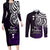 Your Matter Suicide Prevention Couples Matching Long Sleeve Bodycon Dress and Long Sleeve Button Shirts Purple Polynesian Tribal LT9 Purple - Polynesian Pride