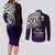 Your Matter Suicide Prevention Couples Matching Long Sleeve Bodycon Dress and Long Sleeve Button Shirts Purple Polynesian Tribal LT9 - Polynesian Pride