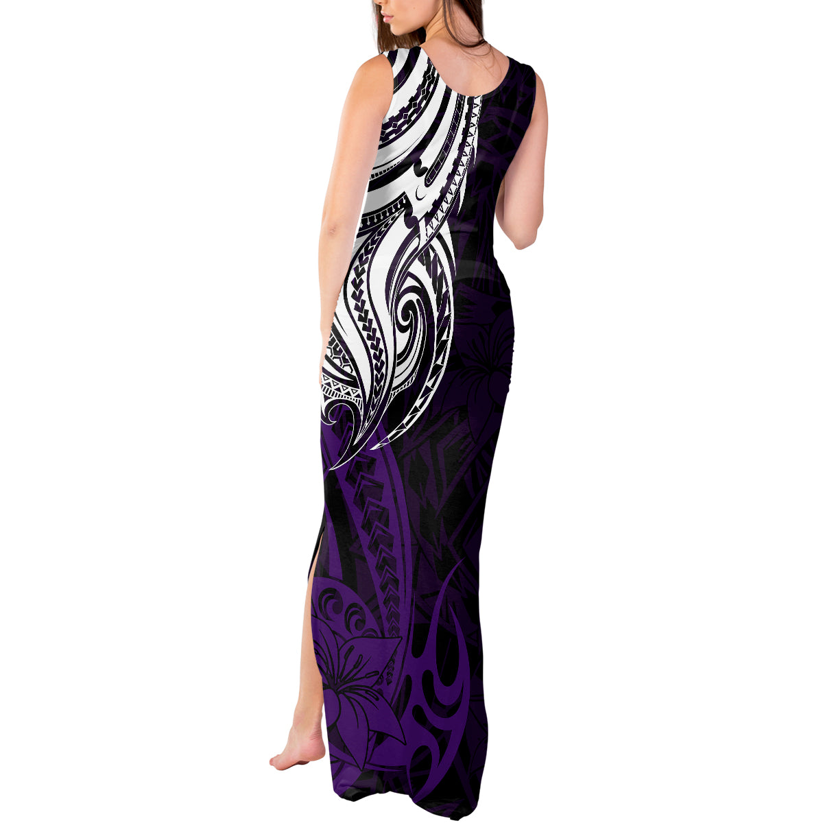 Your Matter Suicide Prevention Tank Maxi Dress Purple Polynesian Tribal LT9 - Polynesian Pride