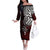 Your Matter Suicide Prevention Off The Shoulder Long Sleeve Dress Red Polynesian Tribal LT9 Women Red - Polynesian Pride