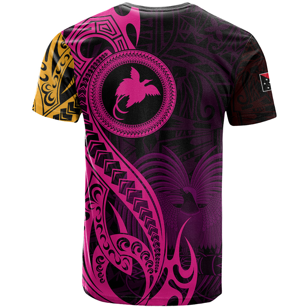 Papua New Guinea Island T Shirt Bird of Paradise with Gold Polynesian Tribal LT9 - Polynesian Pride