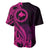 Papua New Guinea Island Baseball Jersey Bird of Paradise with Pink Polynesian Tribal LT9 - Polynesian Pride