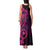 Papua New Guinea Island Tank Maxi Dress Bird of Paradise with Pink Polynesian Tribal LT9 - Polynesian Pride