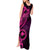 Papua New Guinea Island Tank Maxi Dress Bird of Paradise with Pink Polynesian Tribal LT9 - Polynesian Pride