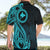 Papua New Guinea Island Hawaiian Shirt Bird of Paradise with Aqua Polynesian Tribal LT9 - Polynesian Pride