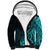 Papua New Guinea Island Sherpa Hoodie Bird of Paradise with Aqua Polynesian Tribal LT9 Unisex Aqua - Polynesian Pride